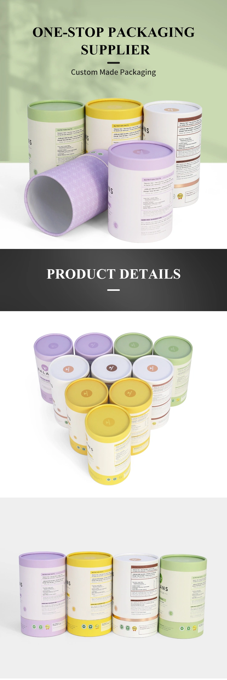 Firstsail Custom Gift Lip Balm Ties Belts Hair Accessories Scarves Wax Soy Soap Candle Jar Spice Tea Candy Coffee Paper Tube Packaging