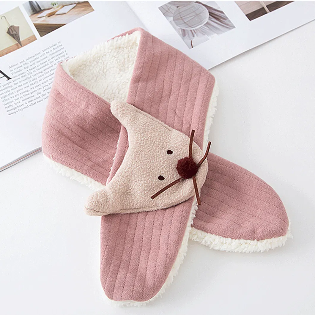 Autumn and Winter Children&prime;s Scarf Boys and Girls Swaying Velvet Scarf Outdoor Thickening Warm New Baby Neck Collar