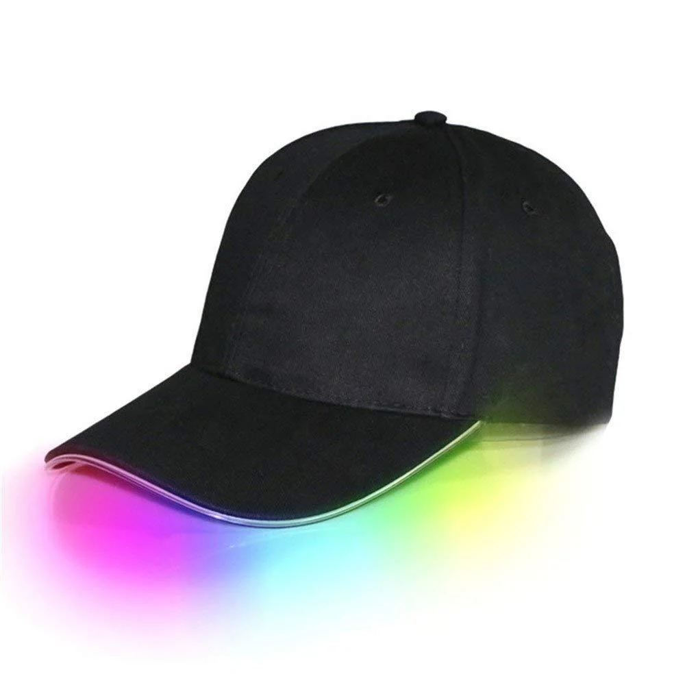 Stylish and Beautiful Atmosphere Outdoor Shade LED Fiber Optic Baseball Cap