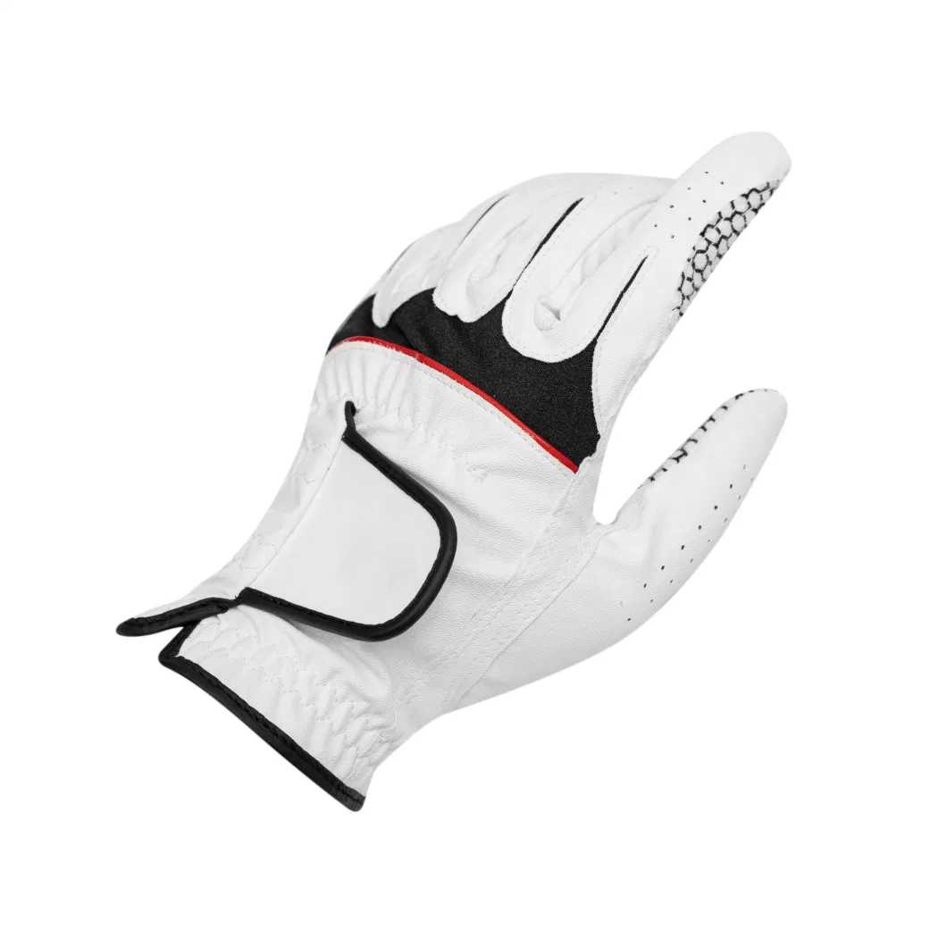 Heated Winter Half Hand Leather Grip Soft Comfortable Mens Golf Spandex Cabretta Gloves Left Hand