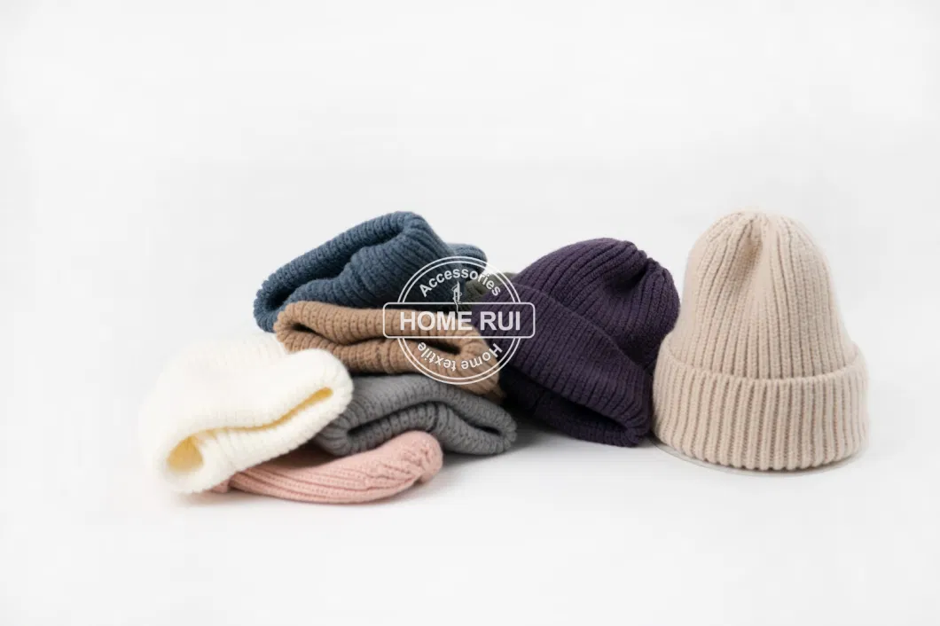 2023 Designer Cozy Thermal Chunky Soft Fisherman All Over Print Custom Logo Knit Beanie Hats and Mittens