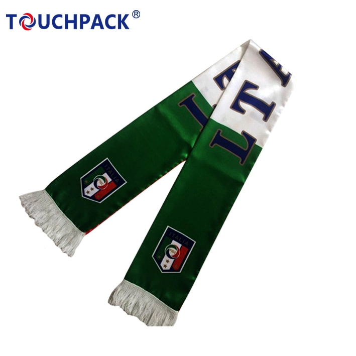 Custom Long Fan Acrylic Scarf Jacquard Knitting Scarf for Sports Fans