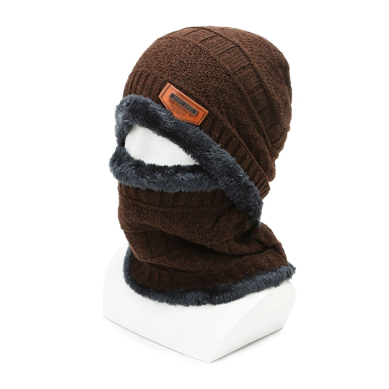 Men Women Slouchy Knit Warm Striped Winter Beanie Hats Balaclavas