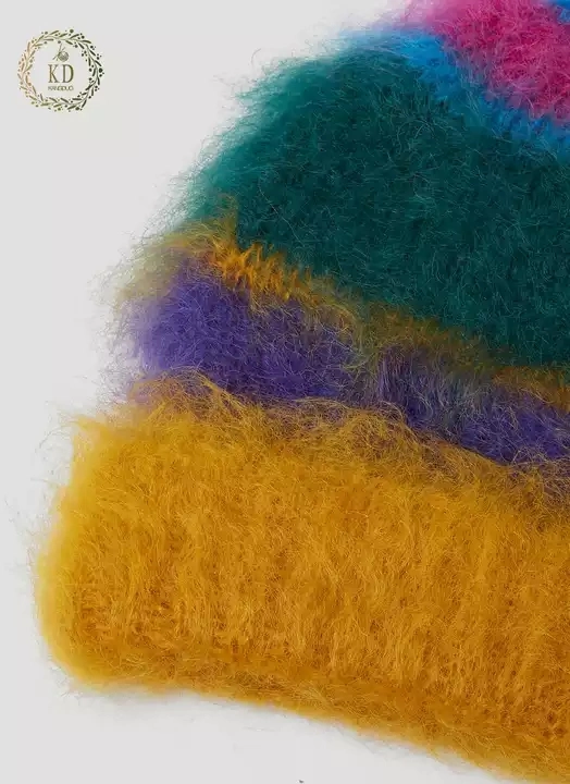 View Larger Imageadd to Comparesharekd Knitwear Manufacture Custom Jacquard Logo Knit Winter Color Block Stripe Fluffy Mohair Beanie
