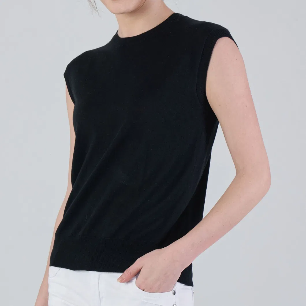 Hot Sale 2024 - Silk &amp; Cashmere Blended Ladies Fashion Transparent V Neck Top for Spring Autumn