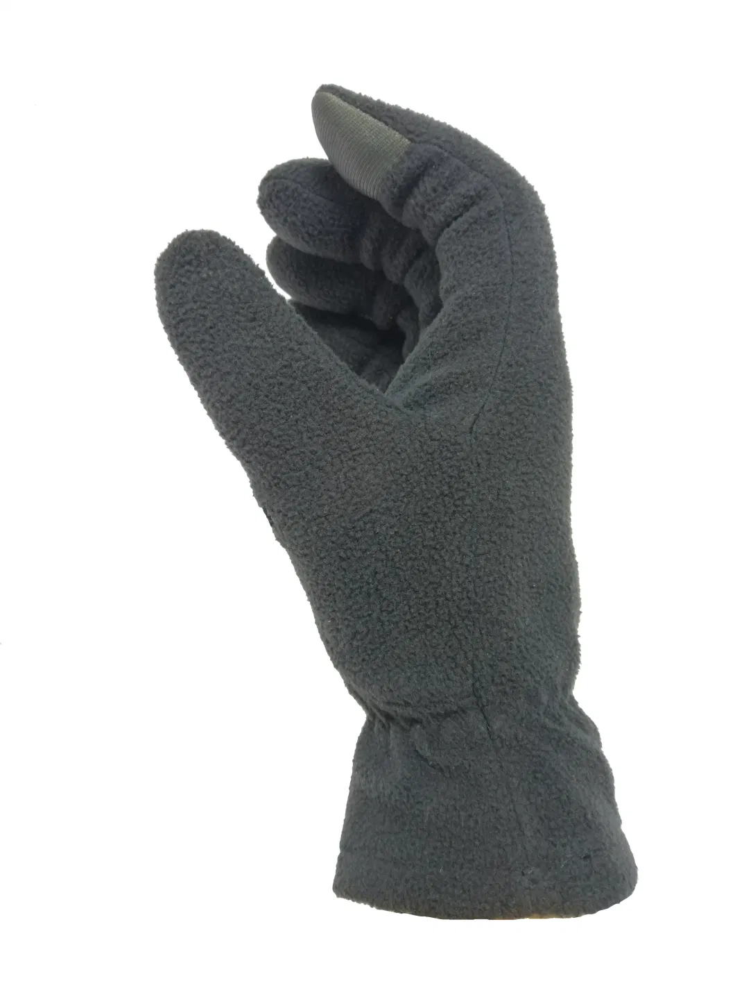 Touch Screen Black Fleece Gloves Full Fingers Mitten Soft Winter Gloves