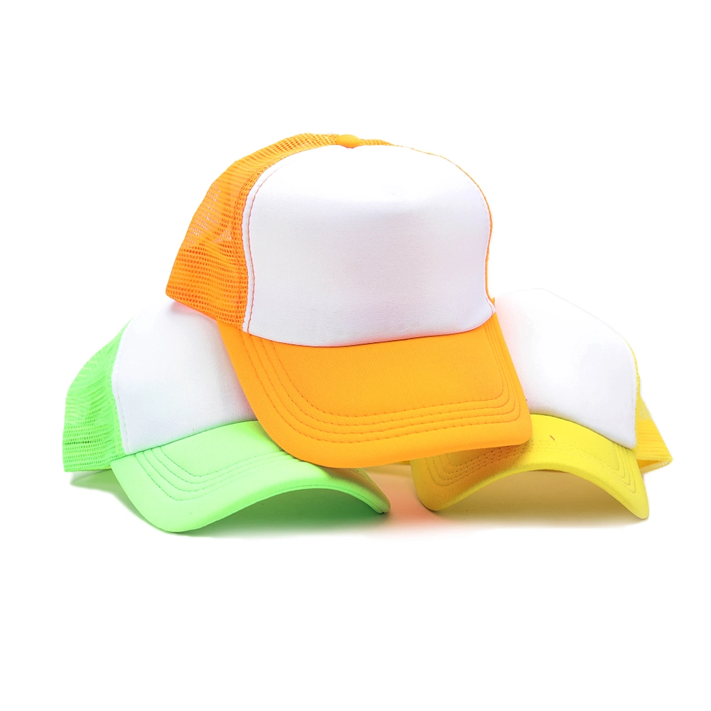 Trucker Hat Custom Logo Embroidery 5 Panel Polyester Hat for Sublimation Foam Mesh Baseball Cap with Logo Blank Trucker Hats