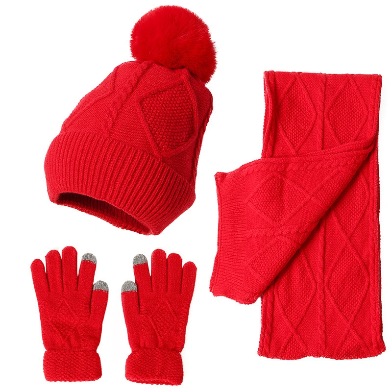 Good Quality Knitted Hat, Scarf, Glove, Beanie