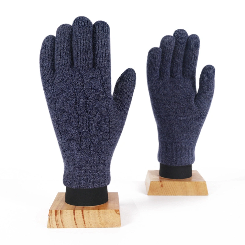 Women&prime; S Winter Warm Touch Screen Gloves Cable Knit Thermal Soft Fleece Gloves for Women