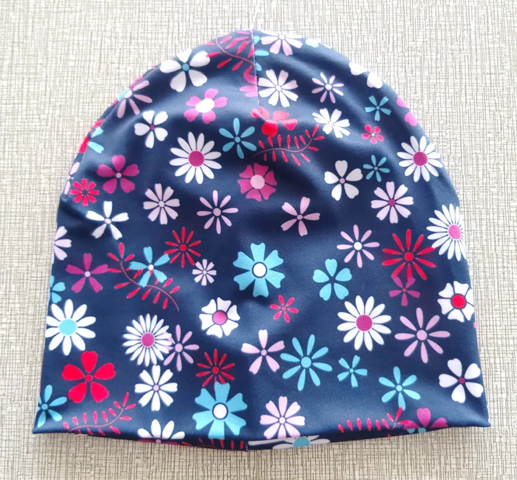 Kids Beanie with Sublimation Printing in 90% Polyester 10% Spandex