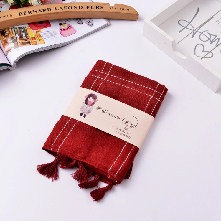 Checked Children Cotton Colorful Warm Spring Daily Fashion Soft Long Scarf