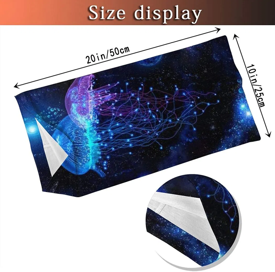 Wholesale Jellyfish Pattern Printing Decorative 100% Polyester Soft Sports Seamless Tube Bandana