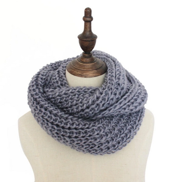 Winter Woman Fashion Soft Woven Crochet Knitting Infinity Scarf