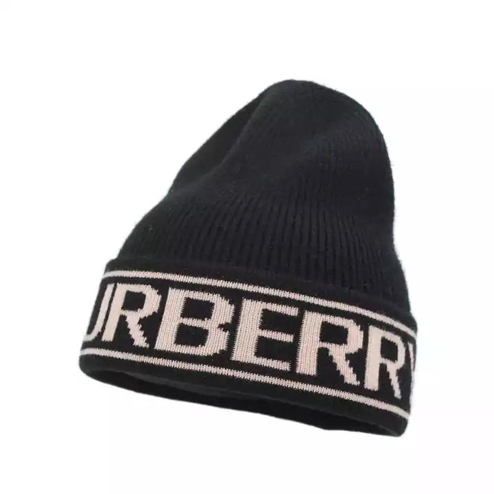 Custom Unisex Ribbed Skull Beanie, Leather Patch Logo Knitted Cuffed Beanie Hat,