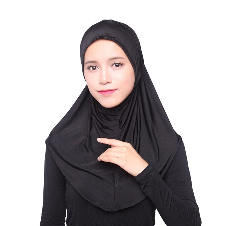 Solid Color Voile Turban Pleated Viscose Cotton Modal Hijabs Jersey Scarves Tassel Shawls for Muslim Women Fashion