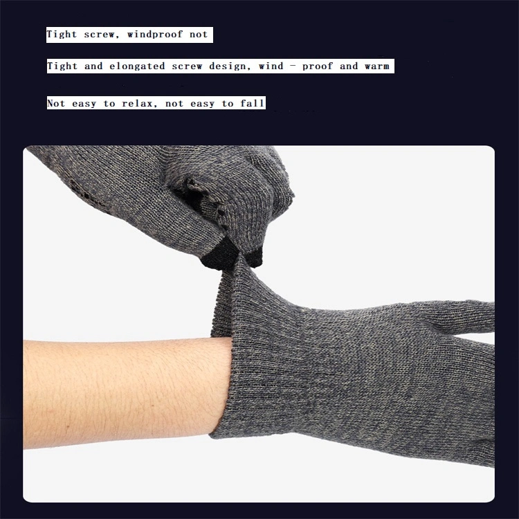 Warm Knitted Gloves Plus Velvet Thick Non-Slip Winter Touch Screen Gloves