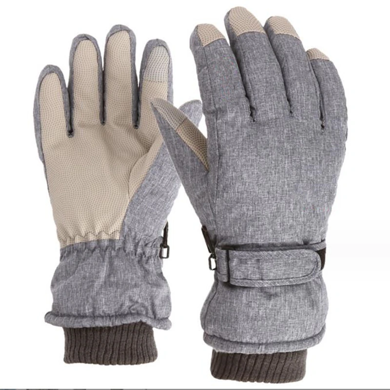 Mens Latest PU Palm Waterproof Breathable Touch Screen Winter Ski Gloves