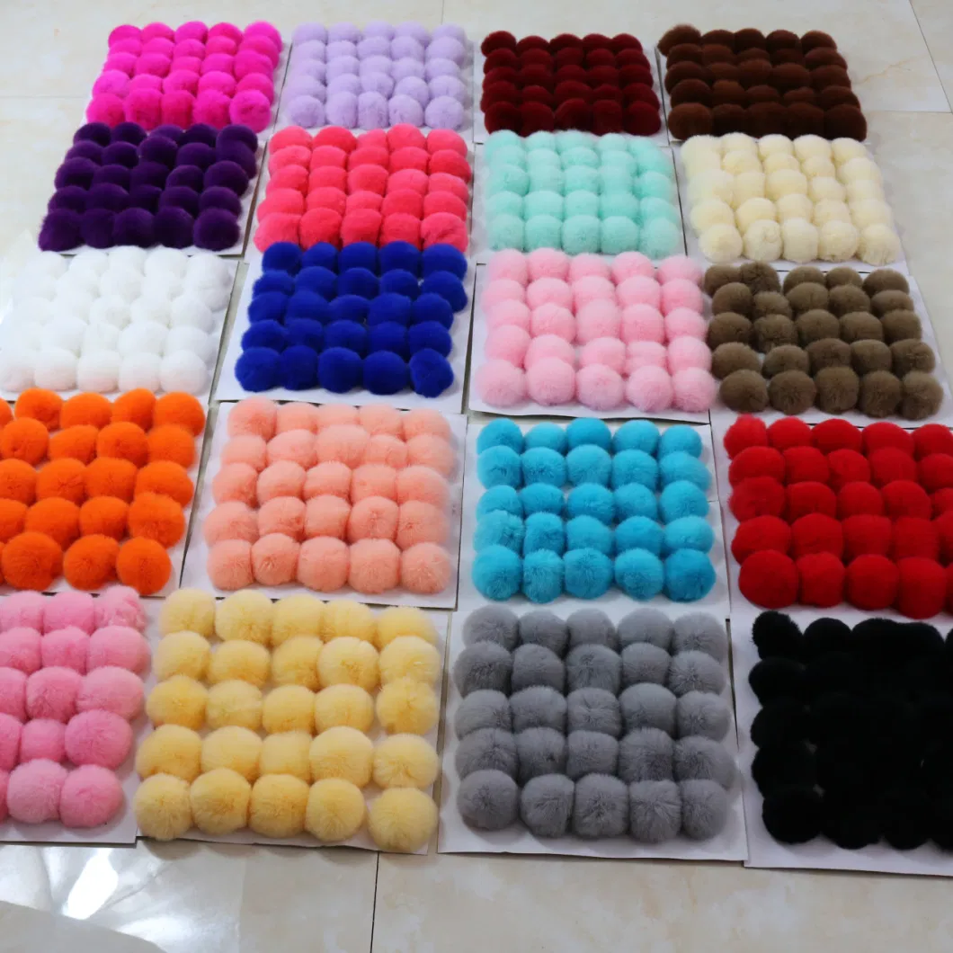 Real Rabbit Fur Pompoms for Craft Making and Hobby Supplies Crafts POM Poms