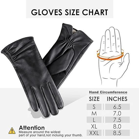 Factory Spot Women&prime;s Winter Touch Screen Gloves Pure Leather Motorcycle Cover Gloves