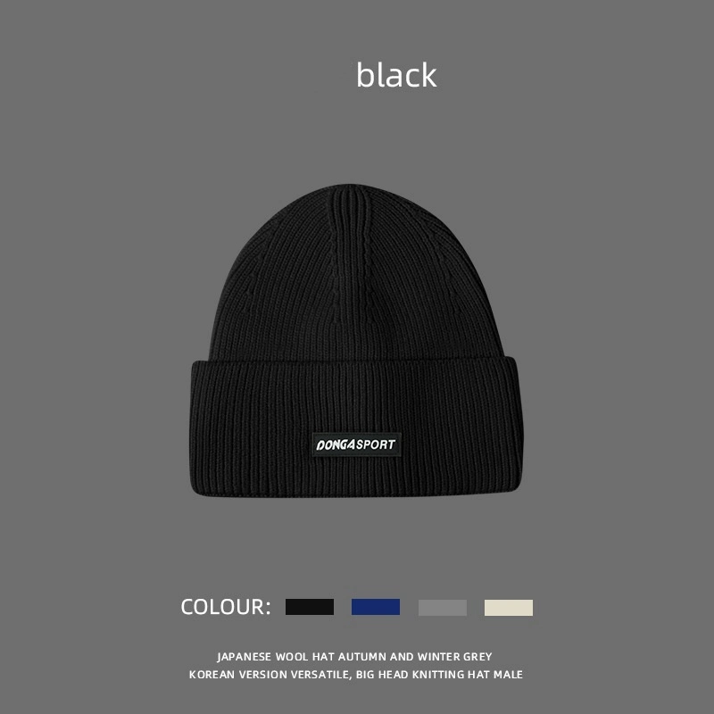 Customized PU Leather Patches Knit Beanie Winter Warm Skull Bonnet Ski Slouchy Sports Toque Fisherman Hat Gorras Thermal Thick Polar Wool Fleece Snow Skull Cap