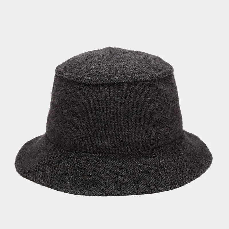 High Quality Stripe Classic Handmade Woolen Knit Bucket Hat