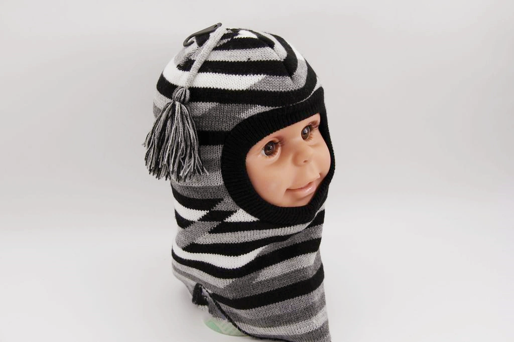 Baby Boy Knitted Balaclava Warmer Winter Hat Helmet