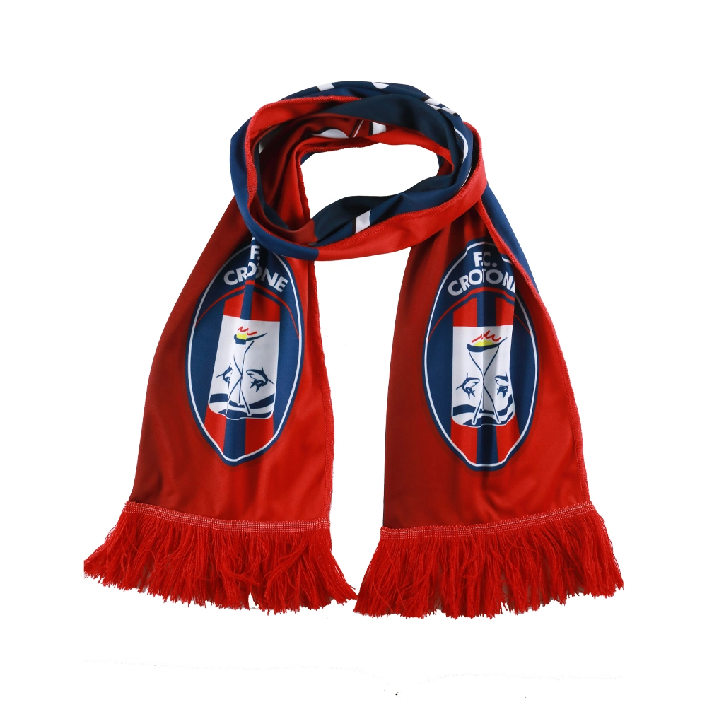 Football Fan Accessories Soccer Custom Made Polyester Maerial Football Scarf Design Soccer Scarf