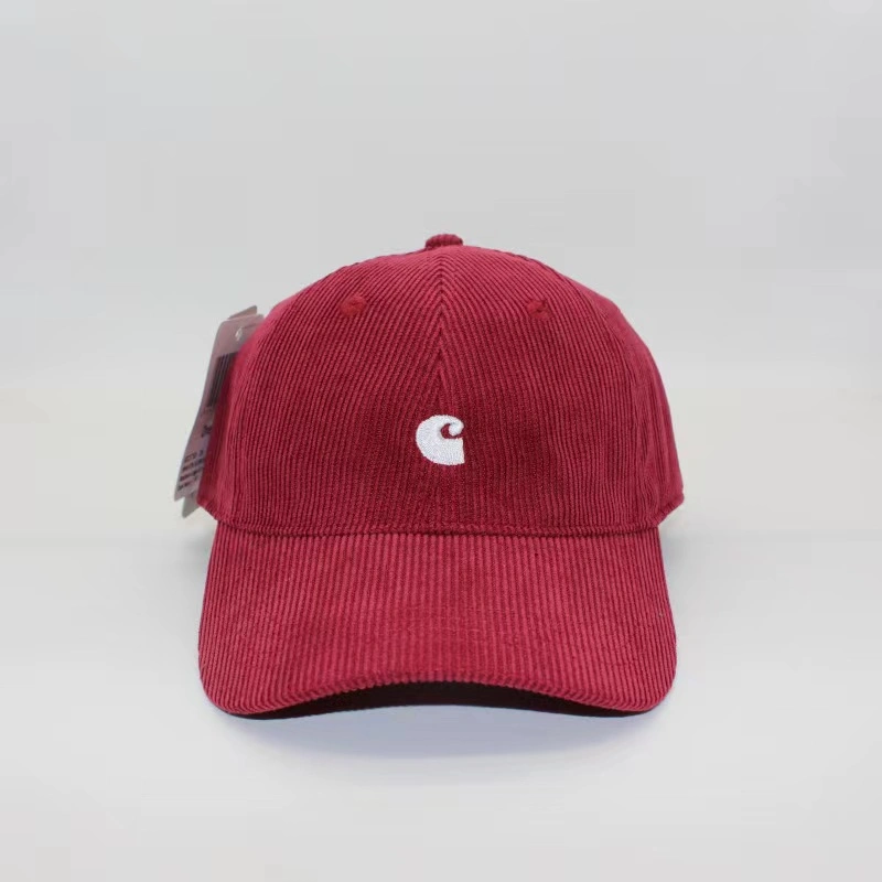 High Quality Promotional Custom Logo Corduroy Dad Hat 6 Panel Hat with Embroidery