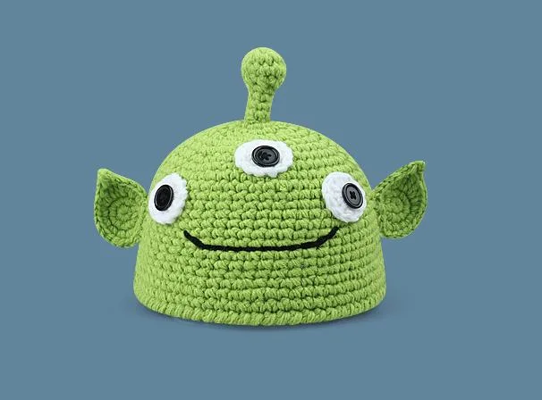 Cute Cartoon Funny Hand-Woven Parent-Child Acrylic Hat Autumn Winter Knitting Cap Hat Bucket Hat Cap Children&prime; S Pullover Hat