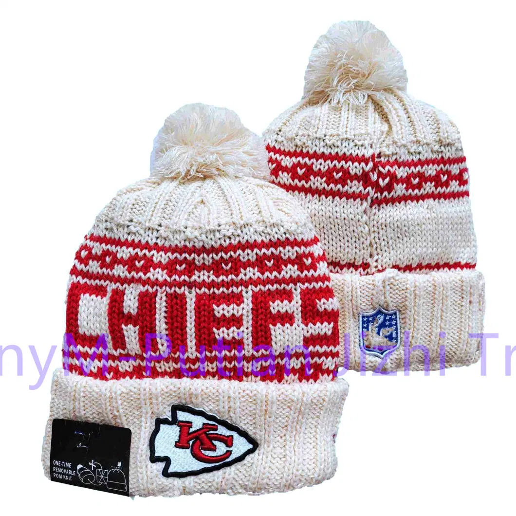 Wholesale Sports Hats Winter Warm Cap Cheifs Beanies Knit Accept Retail and Dropshipping