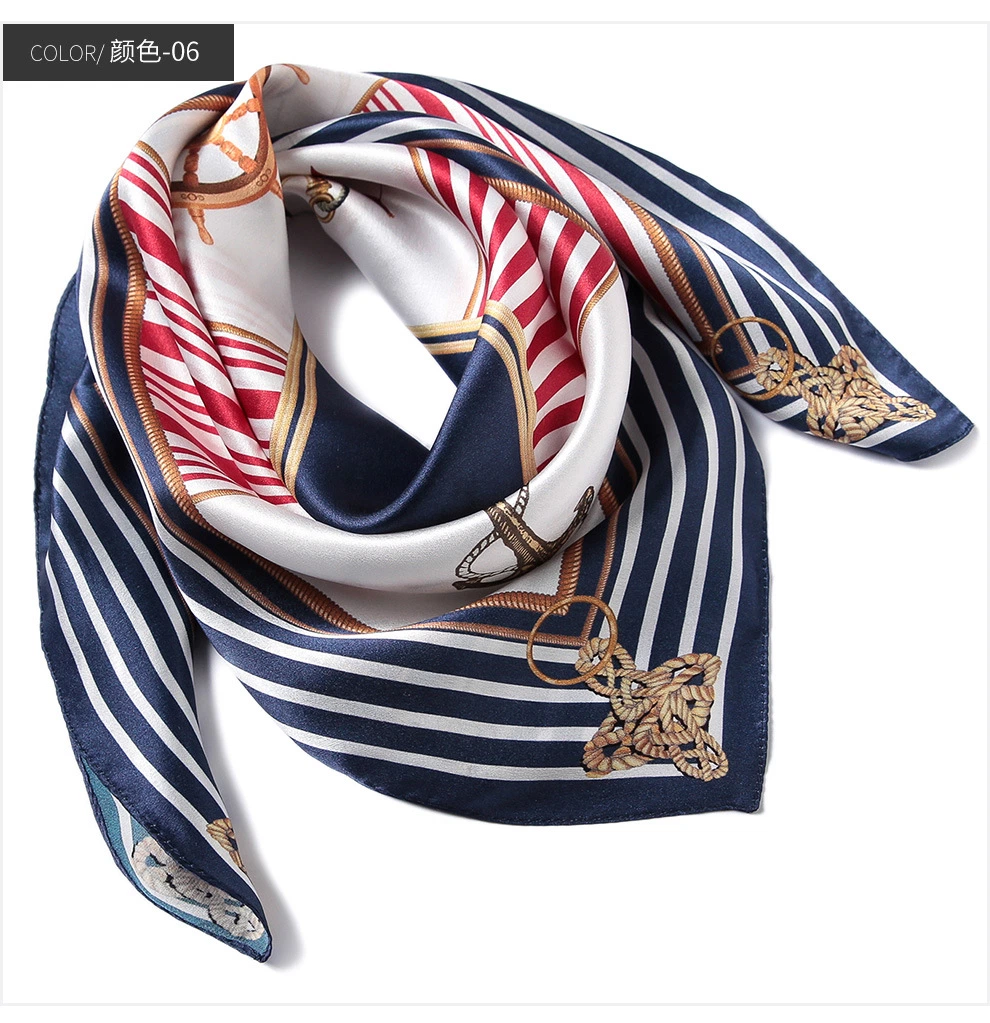 Factory Customer Designs Square Pure Silk Fashion Women&prime;s Scarf