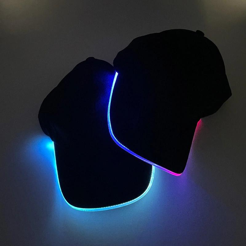 Stylish and Beautiful Atmosphere Outdoor Shade LED Fiber Optic Baseball Cap