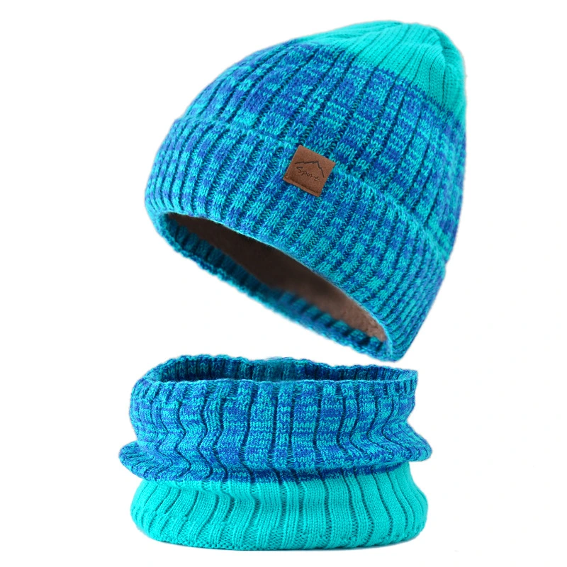Mens Womens Winter Beanie Hats Scarf Set Warm Knit Hat Thick Fleece Lined Slouchy Cap Neck Warmer for Men Women