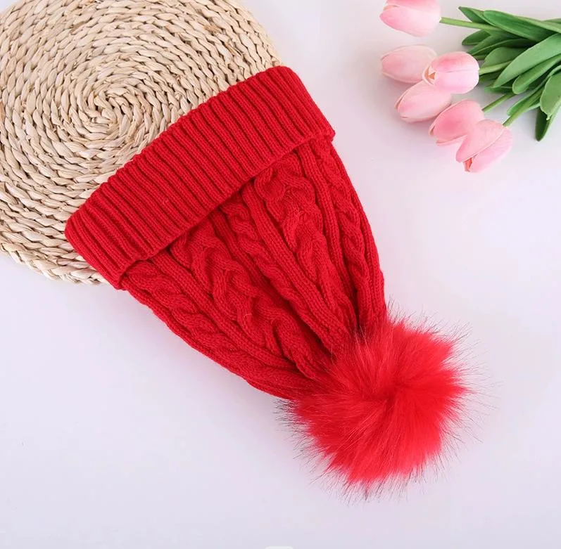 Winter Knitted Cap Double-Sided Cashmere Knitting Hat Cowboy Hat Fashion Cap Baseball Hat