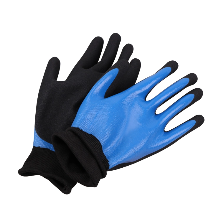 Xingyu Double Shell Nitrile Coated Outdoor Winter Working Gloves Wholesale Waterproof Custom Work Winter Gloves