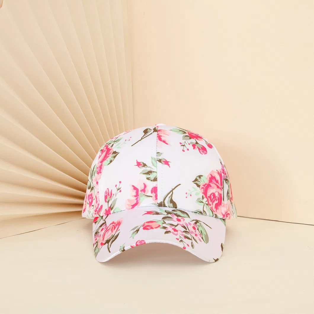 Autumn/Winter Adult Baseball Cap Cute Printed Floral Pattern Logo Fashion Baseball Cap Custom Baseball Cap