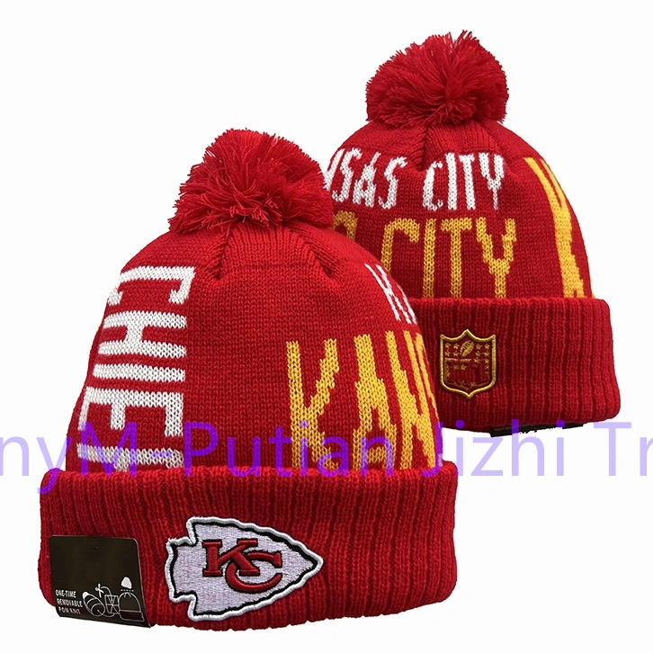 Wholesale Sports Hats Winter Warm Cap Cheifs Beanies Knit Accept Retail and Dropshipping