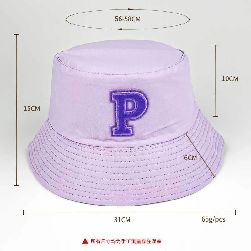 Customizable Double-Sided Letters Cotton Men Women Outdoor Sun-Protection Fishing Fisherman&prime;s Bucket Hat