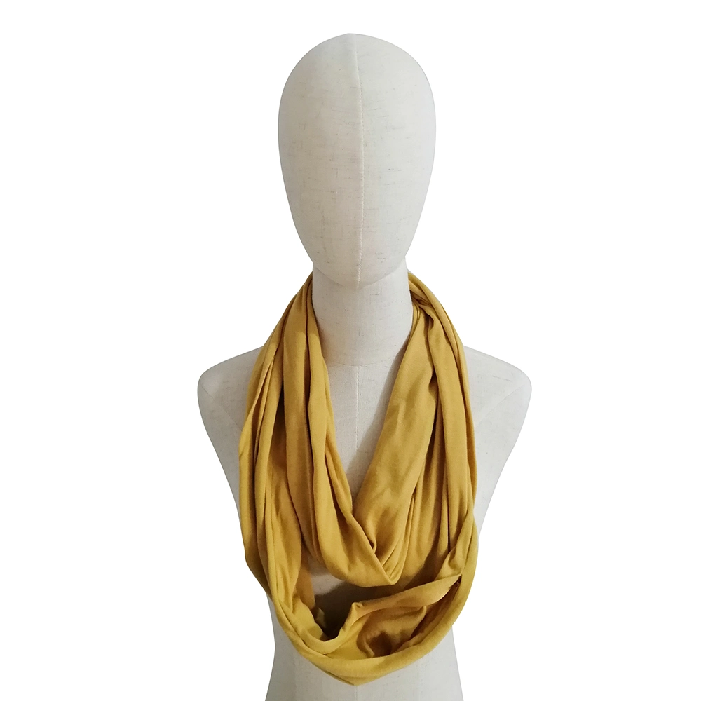 Pockets Infinity Scarf with Hidden Zipper Storage in Jersey Fabric