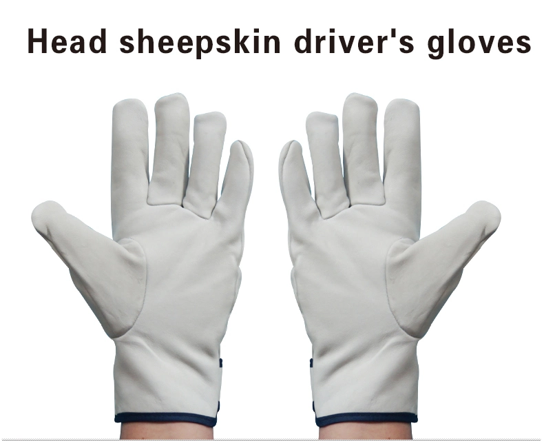 Winter Leather White Gloves for Driving Cycling Dress Leather with Soft Gloves