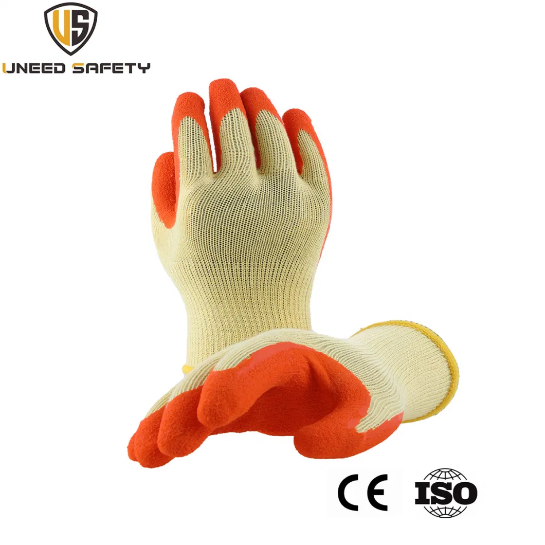 Custom Hand Working Gloves Crinkle Latex Coating Winter Gym Men Work Gloves