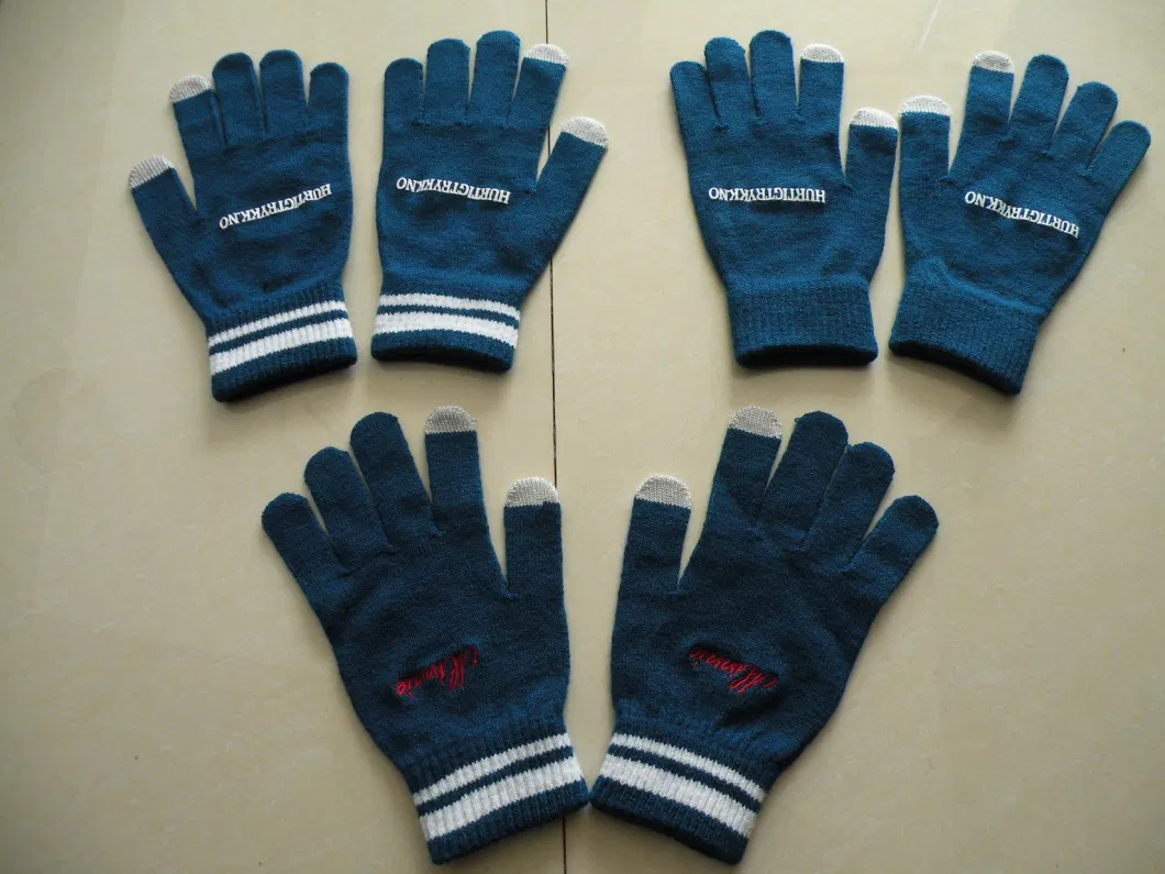 Winter Knitted Acrylic Magic Promotional Glove