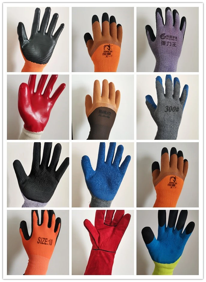 300# Cheap Terry Coated PVC Gloves Keep Warm for Winter