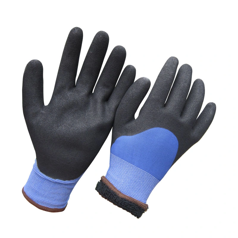 Insulated Coated Sandy Nitrile Soft Winter Work Gloves