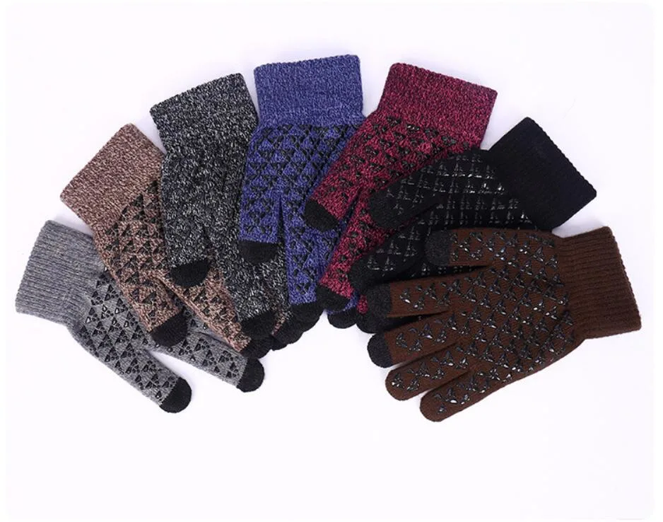 Custom Winter Knitted Gloves Unisex Warm Riding Gloves Touch Screen