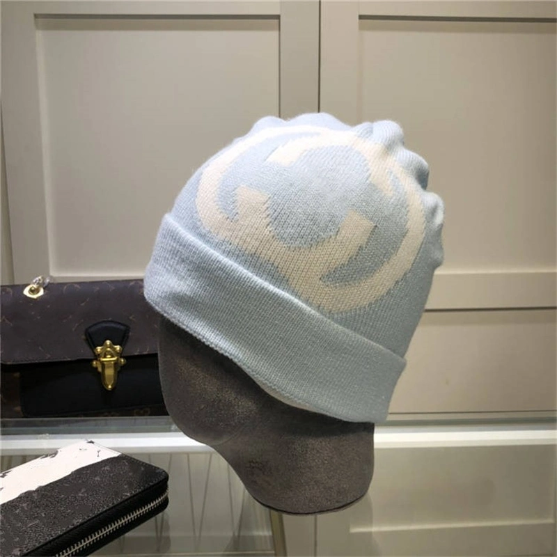 Designer High Quality with Custom Logo Winter Digital Print Jacquard Knit Beanie Custom Patch Mohair Beanies Hats