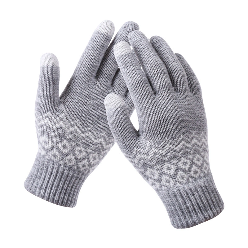 2020 Knitted Pattern Warm Touch Screen Gloves