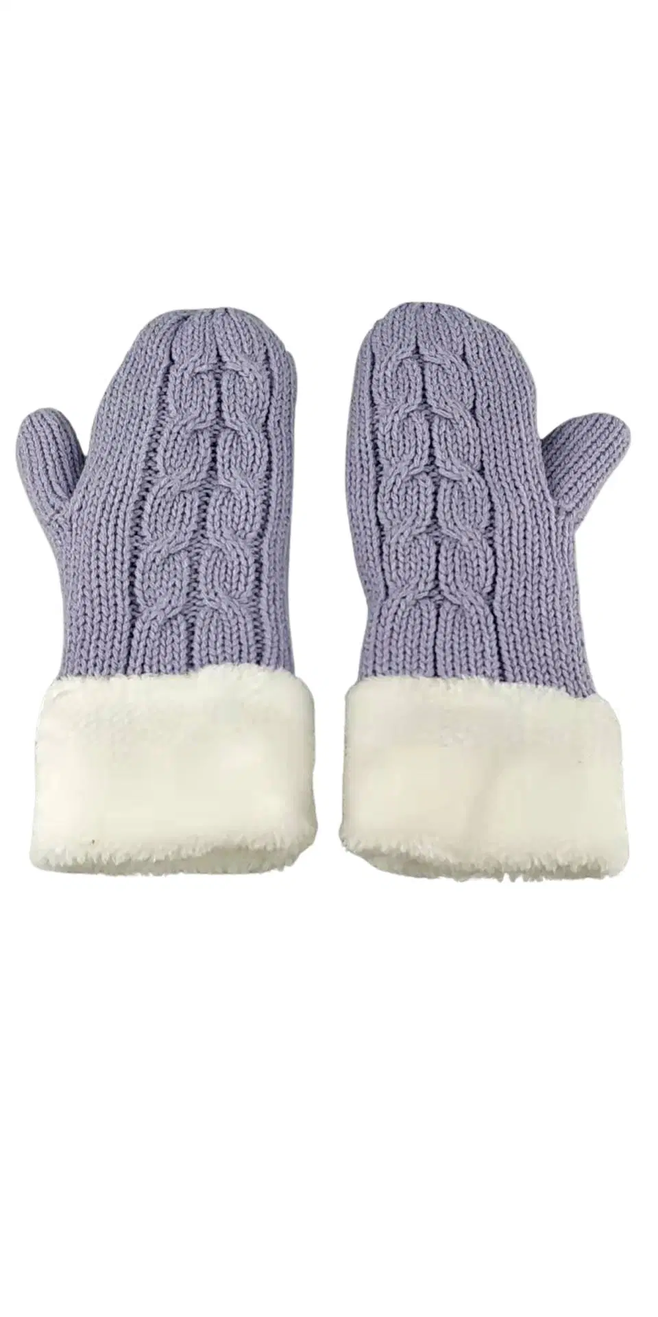 Chunky Knit Gloves Warm Gloves Mittens with Fleece Lining 162216gl