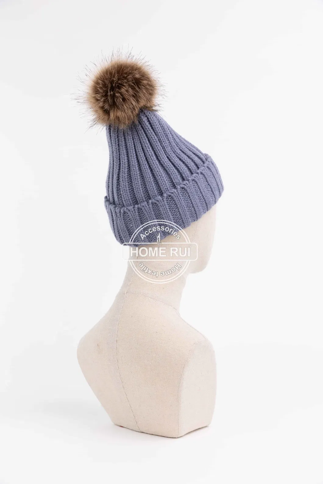 High Quality Wholesale Blank Cozy Acrylic Skull Ski Cap Custom Embroidery Logo Slouchy POM POM Beanie Hats