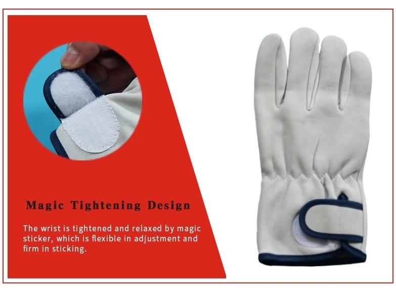 Winter Leather White Gloves for Driving Cycling Dress Leather with Soft Gloves